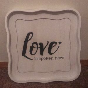 Love is spoken here- wall decor